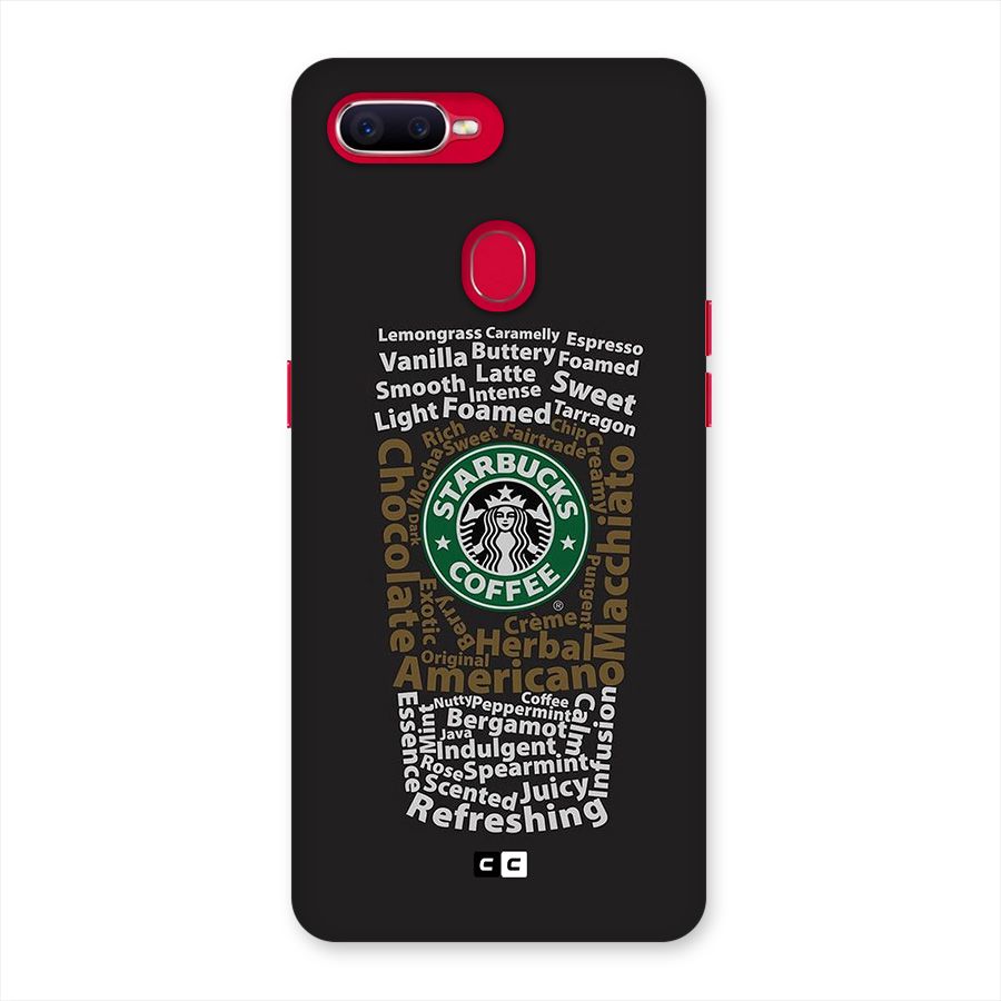 Glass StarBucks Back Case for Oppo F9 Pro