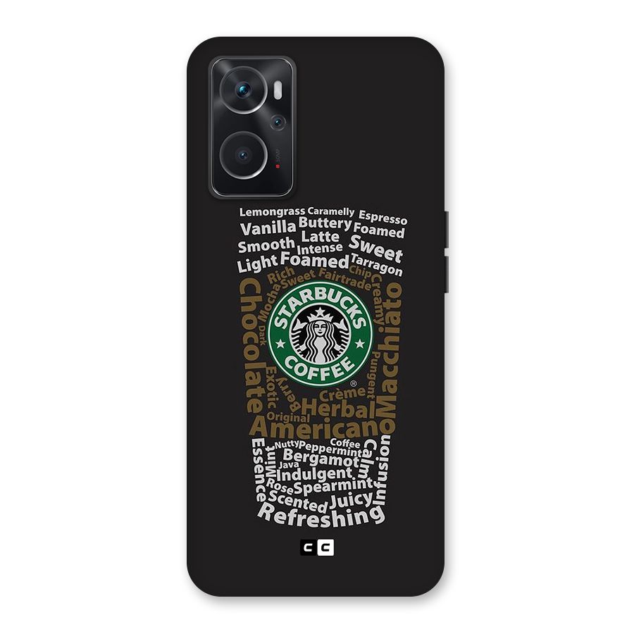 Glass StarBucks Back Case for Oppo K10 4G