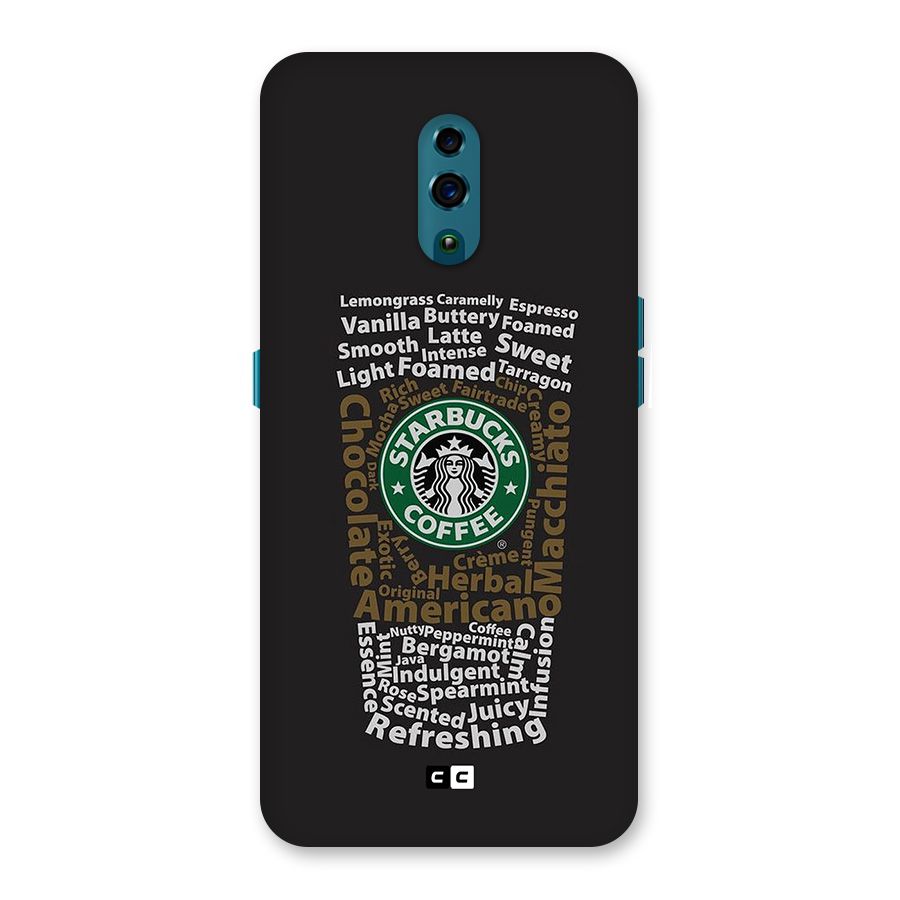 Glass StarBucks Back Case for Oppo Reno