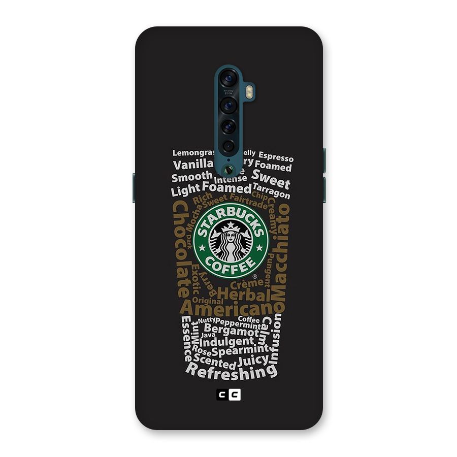 Glass StarBucks Back Case for Oppo Reno2