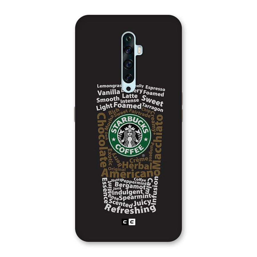 Glass StarBucks Glass Back Case for Oppo Reno2 F