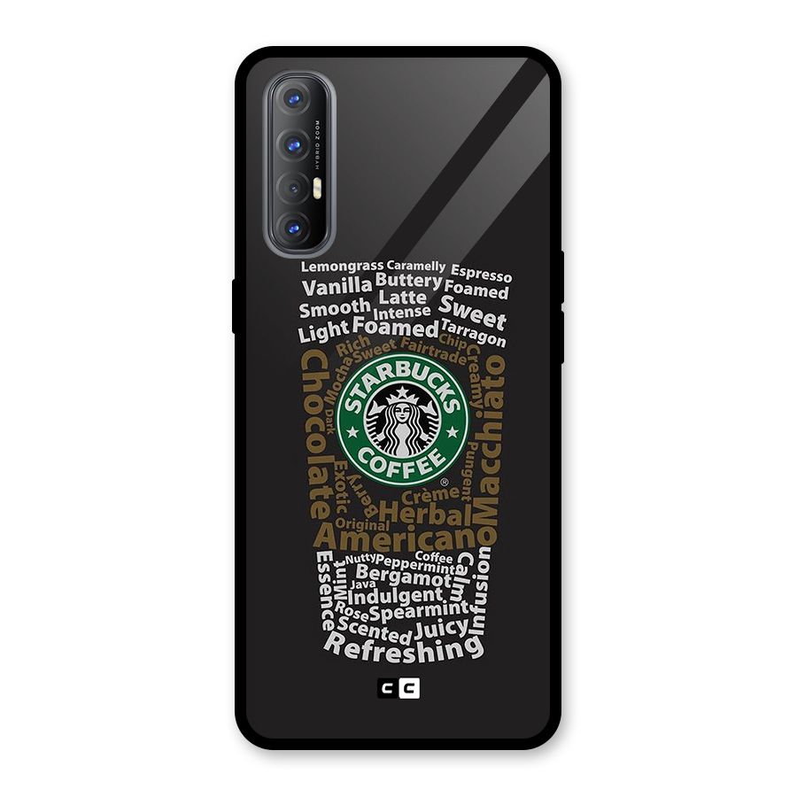 Glass StarBucks Glass Back Case for Oppo Reno3 Pro