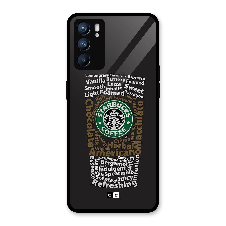 Glass StarBucks Glass Back Case for Oppo Reno6 5G