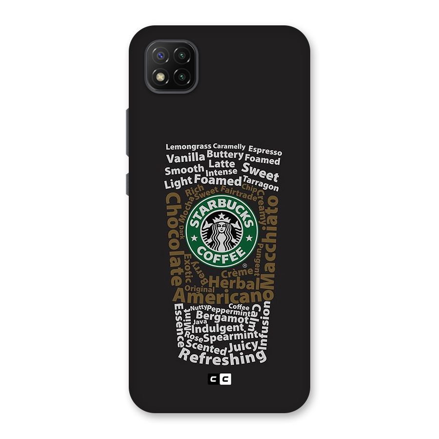 Glass StarBucks Back Case for Poco C3