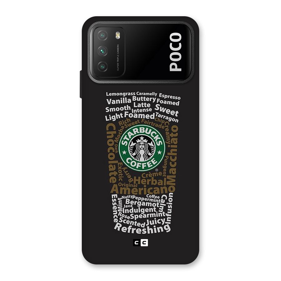 Glass StarBucks Back Case for Poco M3