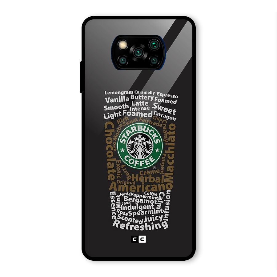 Glass StarBucks Glass Back Case for Poco X3 Pro