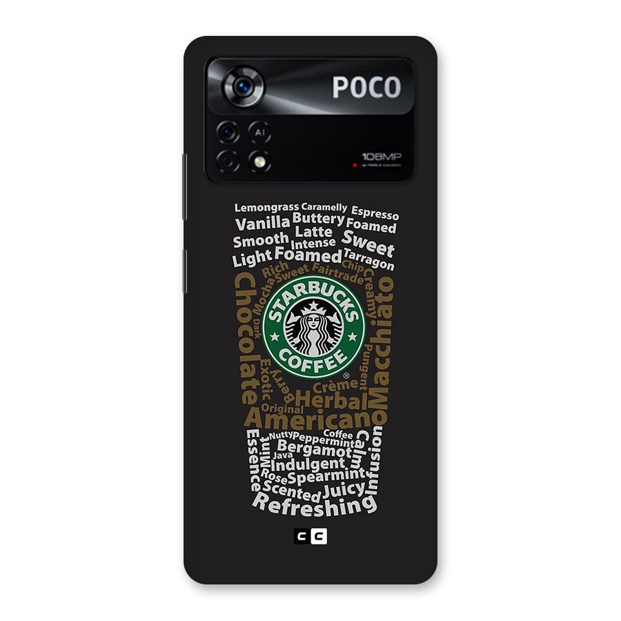 Glass StarBucks Back Case for Poco X4 Pro 5G