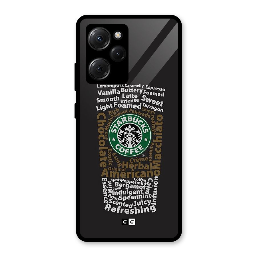 Glass StarBucks Glass Back Case for Poco X5 Pro