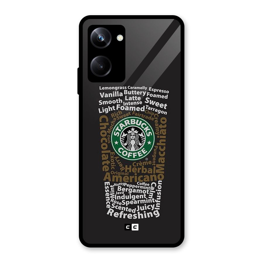 Glass StarBucks Glass Back Case for Realme 10 Pro