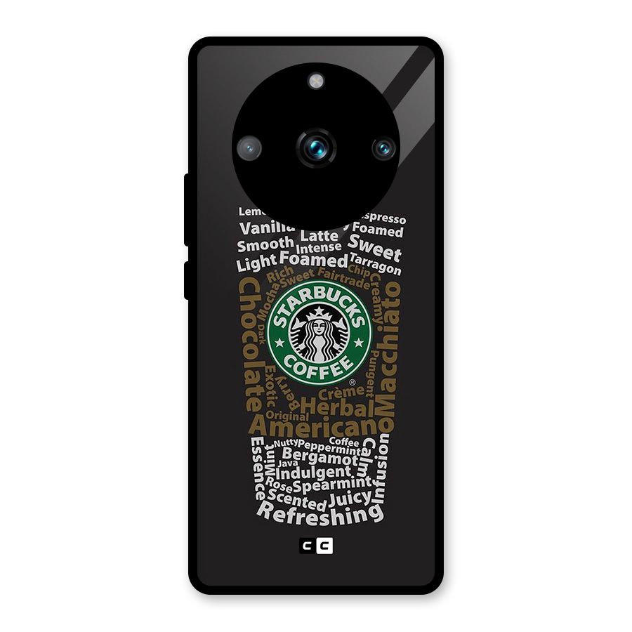 Glass StarBucks Glass Back Case for Realme 11 Pro Plus