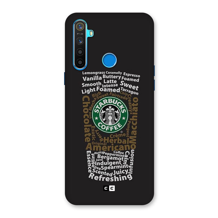 Glass StarBucks Back Case for Realme 5