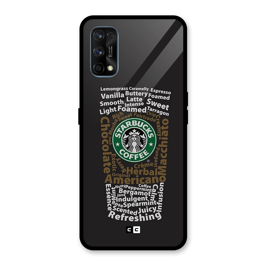 Glass StarBucks Glass Back Case for Realme 7 Pro