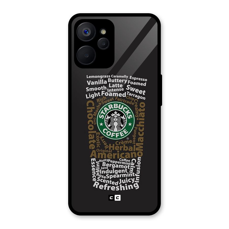 Glass StarBucks Glass Back Case for Realme 9i 5G