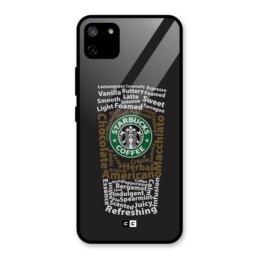 Glass StarBucks Glass Back Case for Realme C11