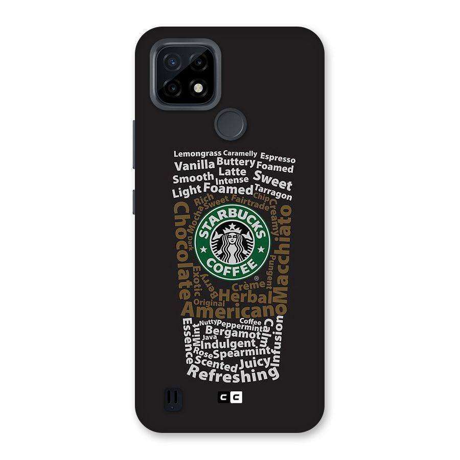 Glass StarBucks Back Case for Realme C21