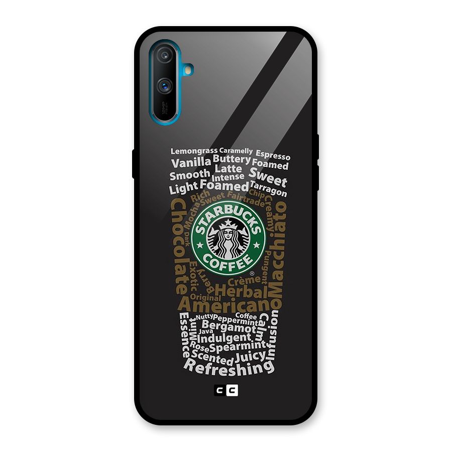 Glass StarBucks Glass Back Case for Realme C3