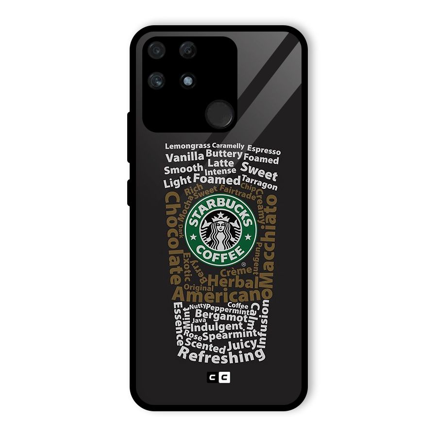 Glass StarBucks Glass Back Case for Realme Narzo 50A