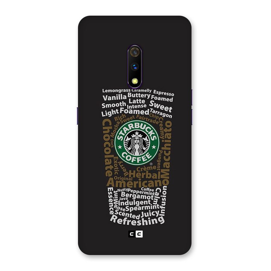 Glass StarBucks Back Case for Realme X
