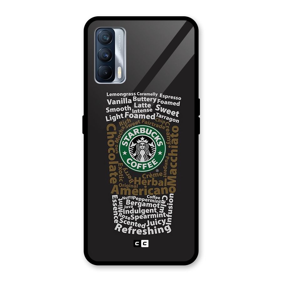 Glass StarBucks Glass Back Case for Realme X7