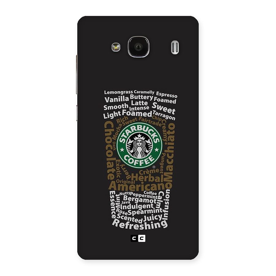 Glass StarBucks Back Case for Redmi 2 Prime