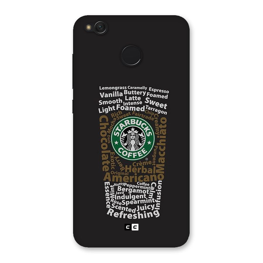 Glass StarBucks Back Case for Redmi 4