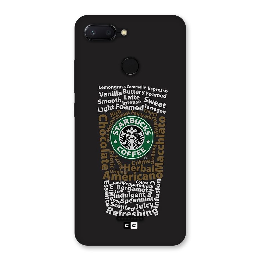 Glass StarBucks Back Case for Redmi 6