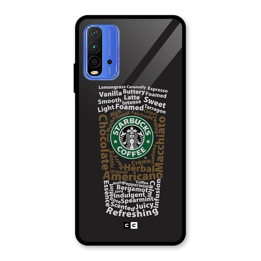 Glass StarBucks Glass Back Case for Redmi 9 Power