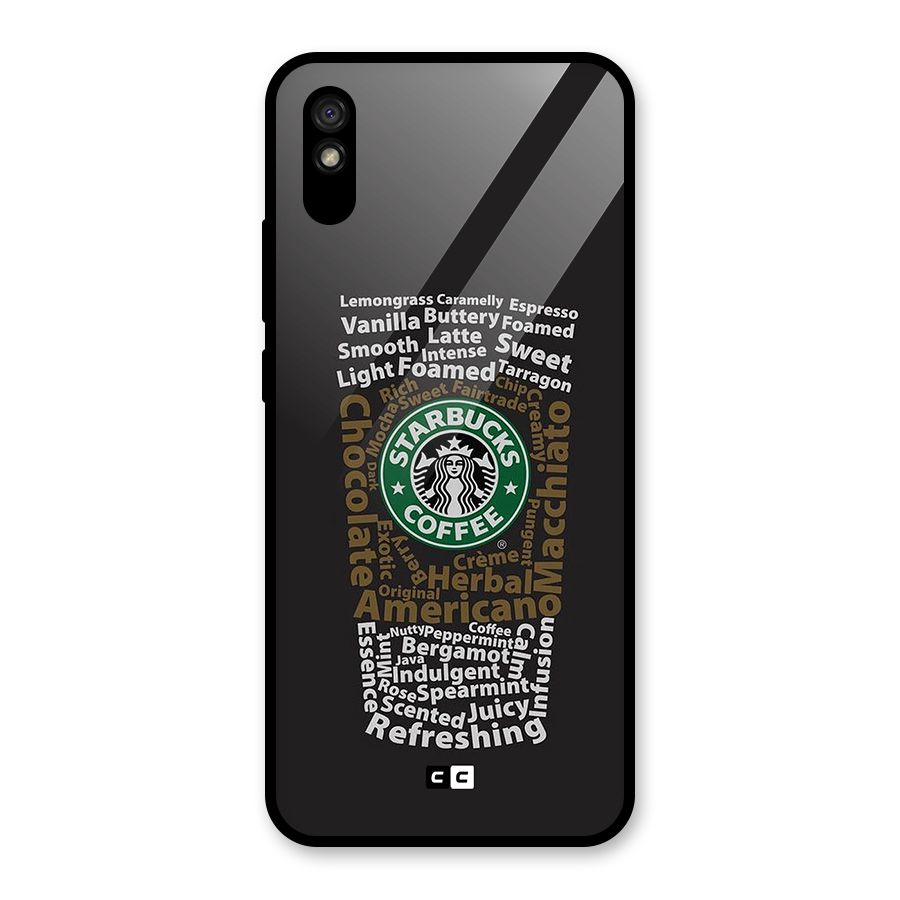 Glass StarBucks Glass Back Case for Redmi 9i