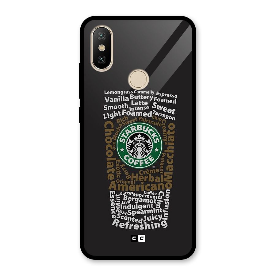 Glass StarBucks Glass Back Case for Redmi A2