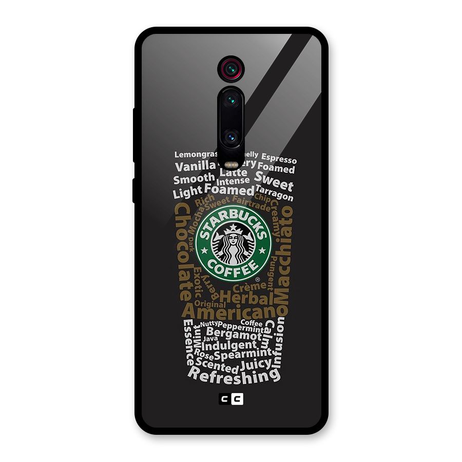 Glass StarBucks Glass Back Case for Redmi K20 Pro