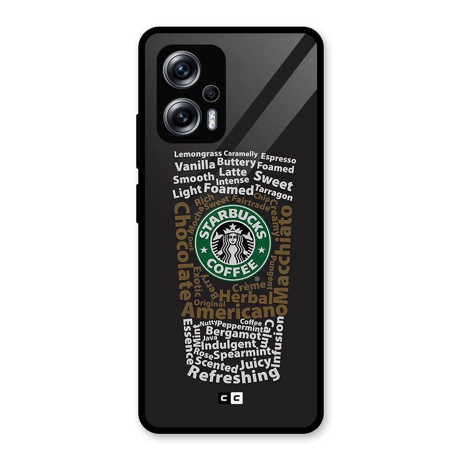 Glass StarBucks Glass Back Case for Redmi K50i