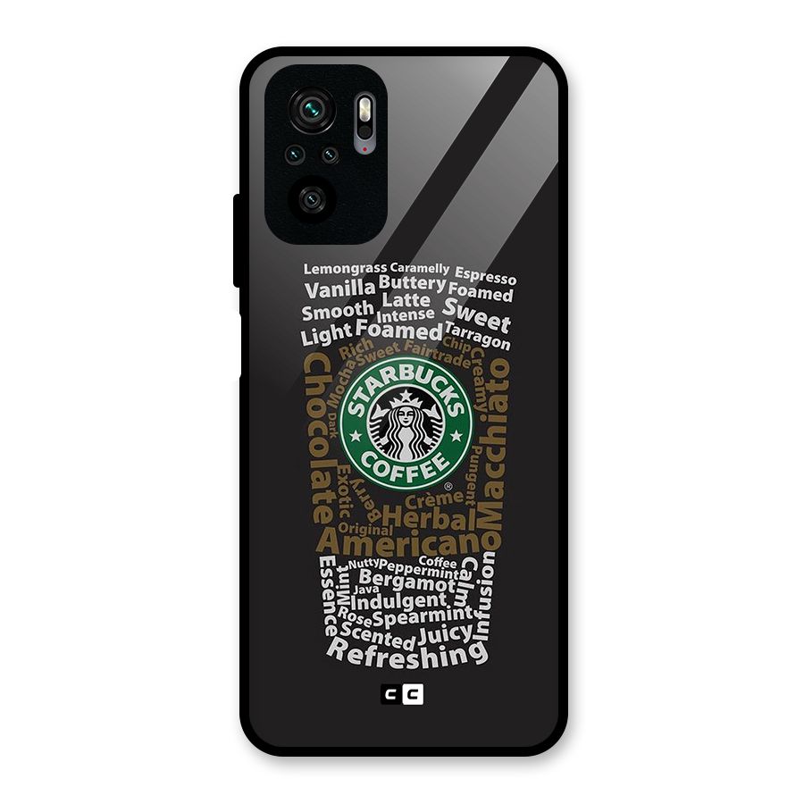 Glass StarBucks Glass Back Case for Redmi Note 10S