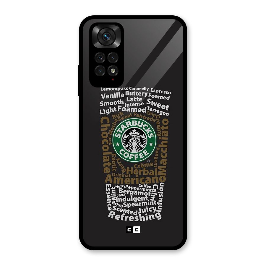 Glass StarBucks Glass Back Case for Redmi Note 11