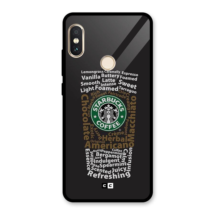 Glass StarBucks Glass Back Case for Redmi Note 5 Pro