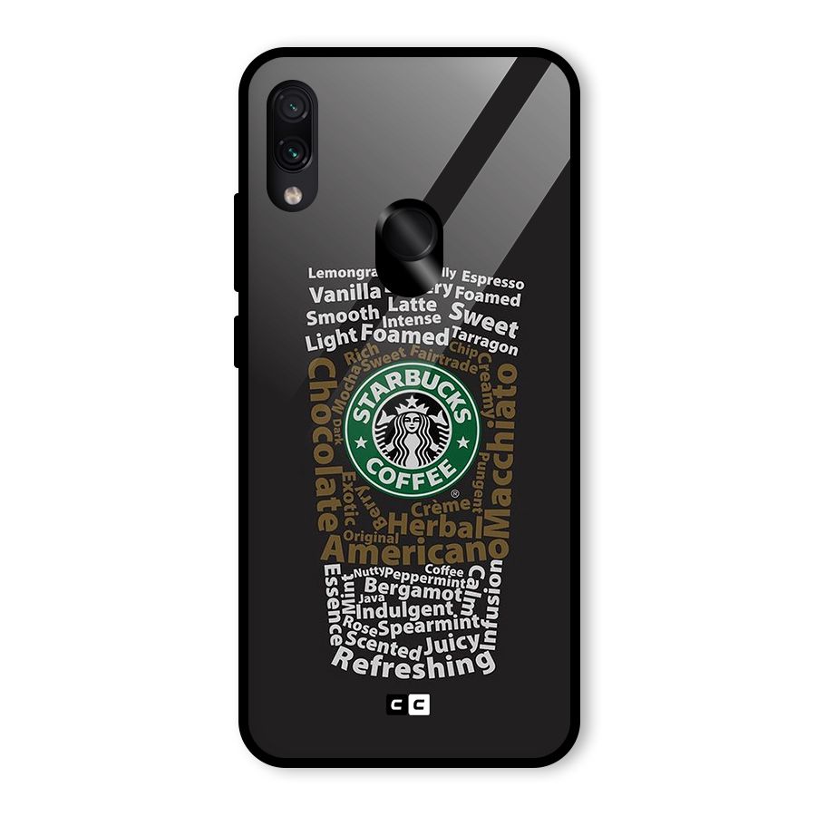 Glass StarBucks Glass Back Case for Redmi Note 7 Pro