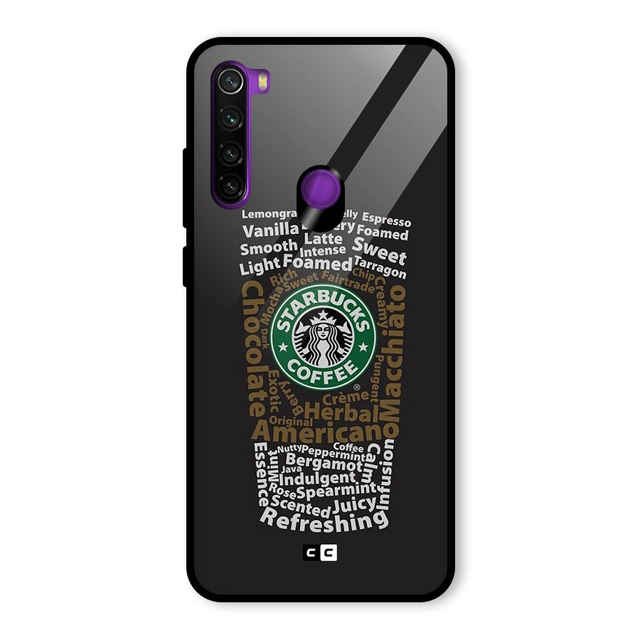Glass StarBucks Glass Back Case for Redmi Note 8
