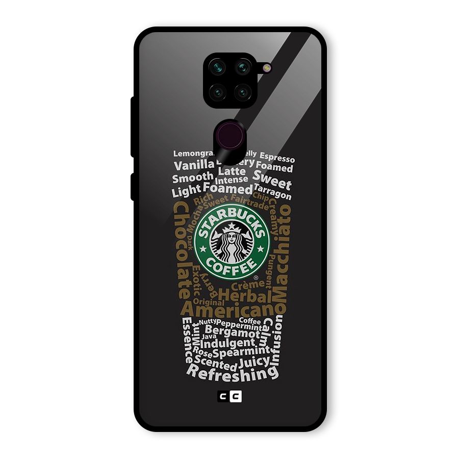 Glass StarBucks Glass Back Case for Redmi Note 9