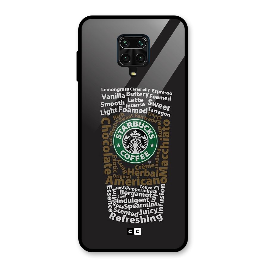 Glass StarBucks Glass Back Case for Redmi Note 9 Pro