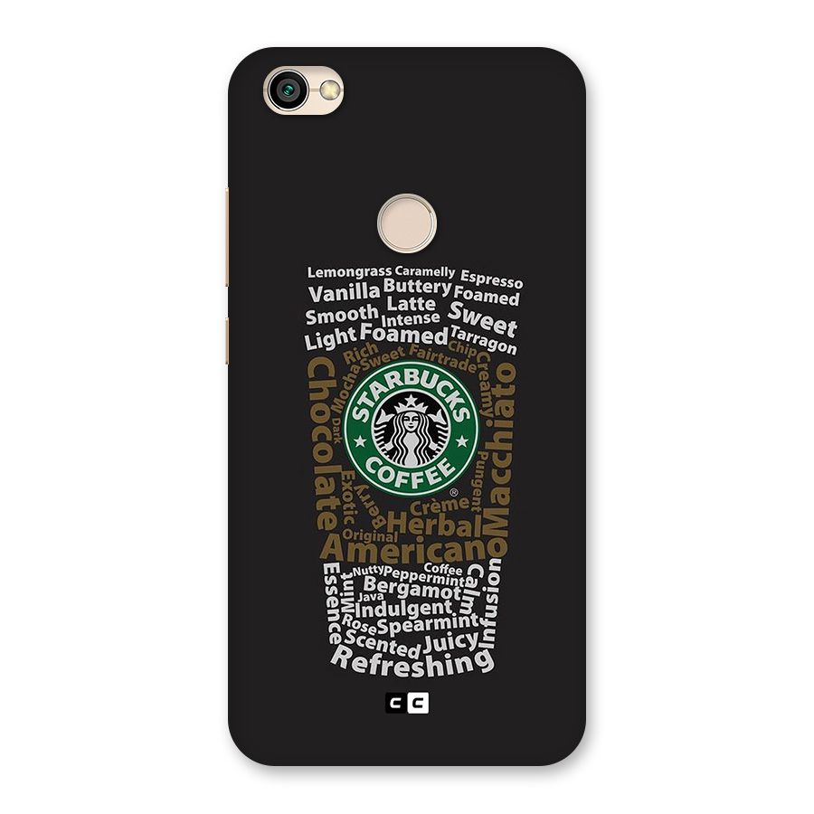 Glass StarBucks Back Case for Redmi Y1 2017