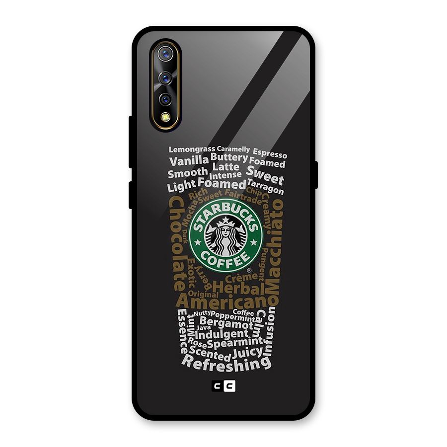 Glass StarBucks Glass Back Case for Vivo S1