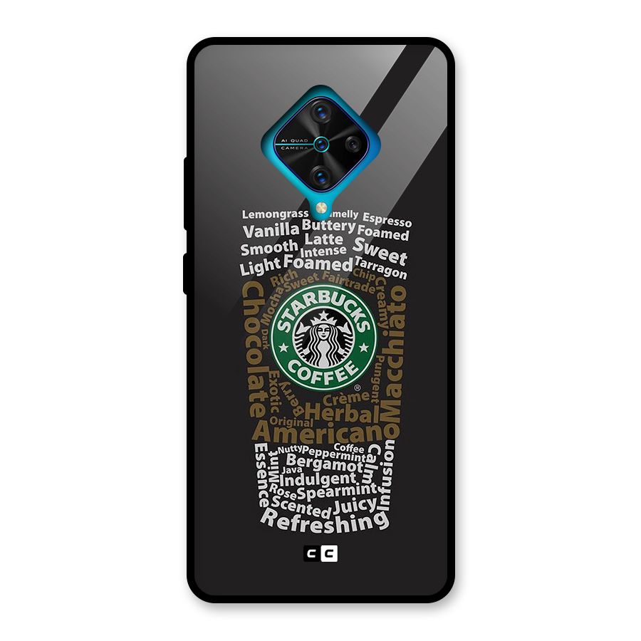 Glass StarBucks Glass Back Case for Vivo S1 Pro