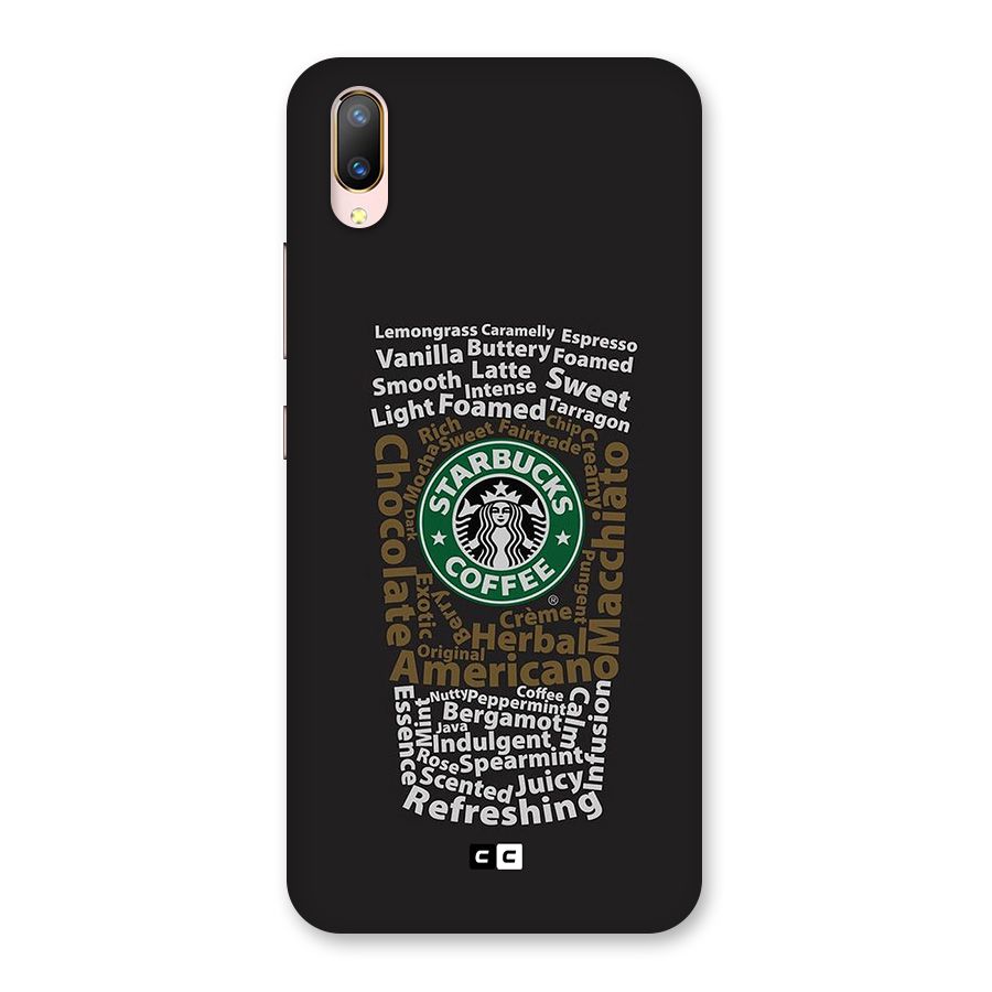 Glass StarBucks Back Case for Vivo V11 Pro