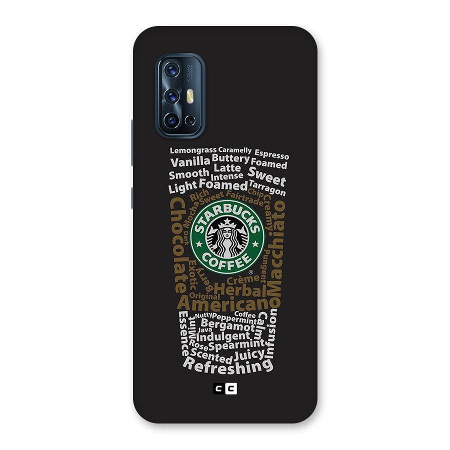 Glass StarBucks Back Case for Vivo V17