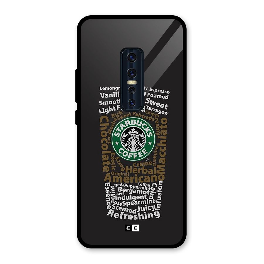 Glass StarBucks Glass Back Case for Vivo V17 Pro
