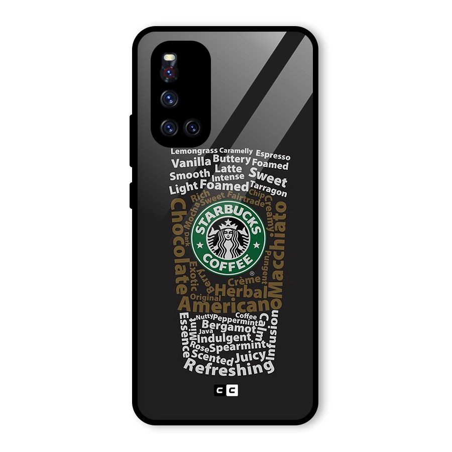 Glass StarBucks Glass Back Case for Vivo V19