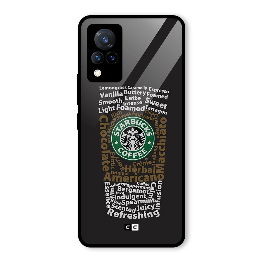 Glass StarBucks Glass Back Case for Vivo V21 5G