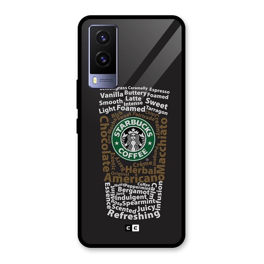 Glass StarBucks Glass Back Case for Vivo V21e 5G