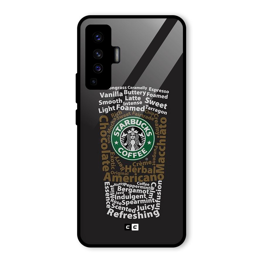 Glass StarBucks Glass Back Case for Vivo X50