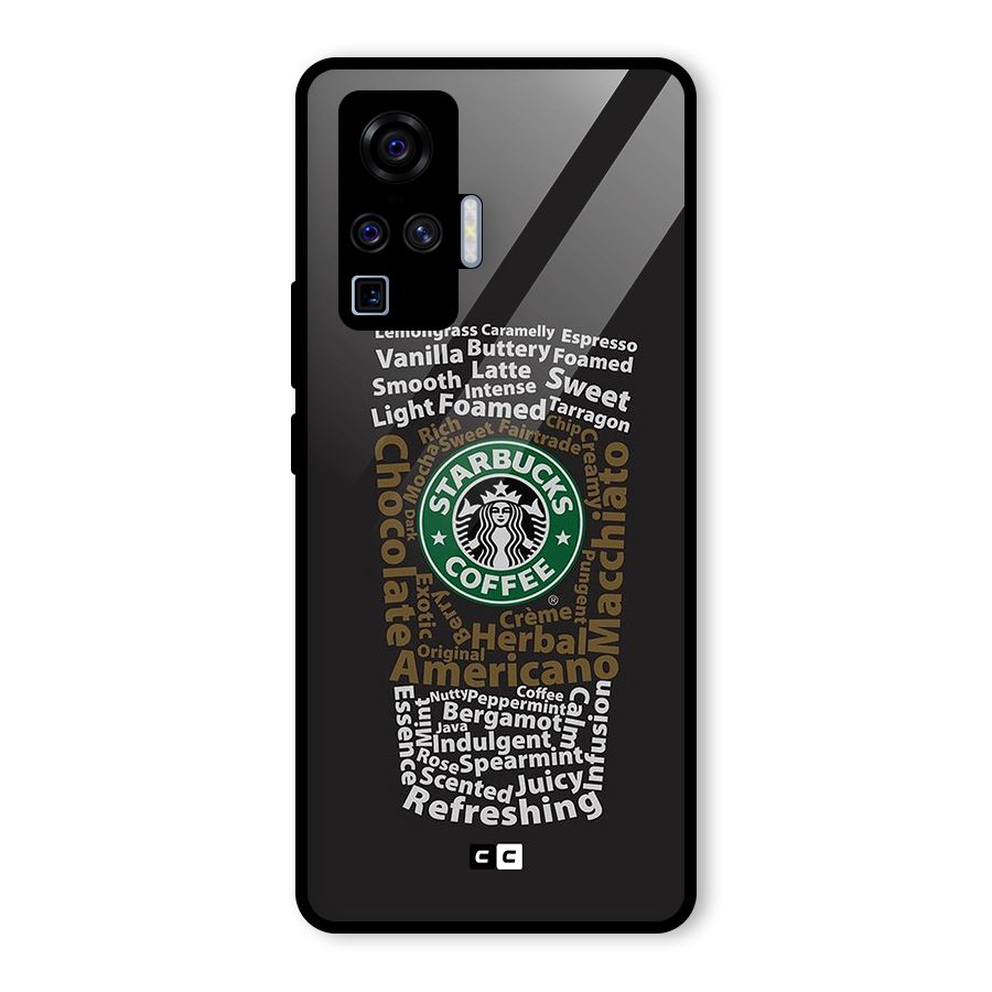 Glass StarBucks Glass Back Case for Vivo X50 Pro