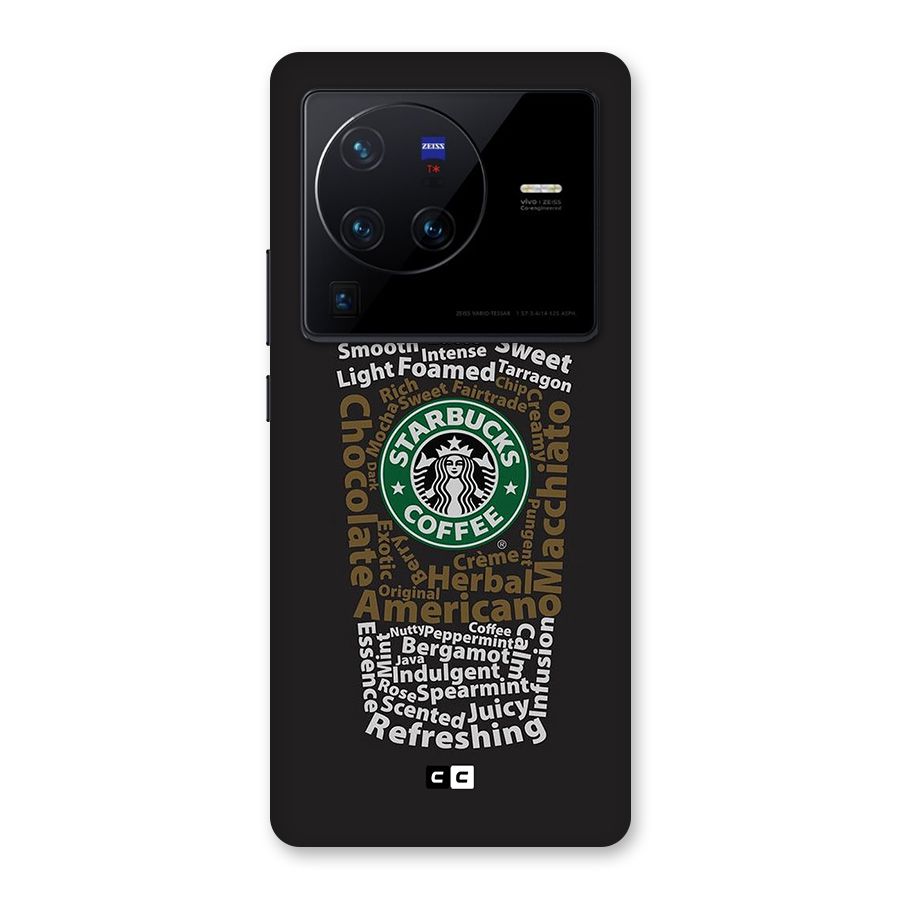 Glass StarBucks Back Case for Vivo X80 Pro